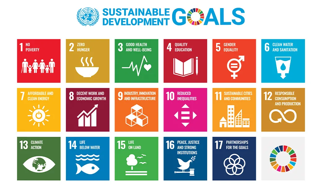 SUSTAINABLE DEVELOPMENT GOALS List of 17 logos